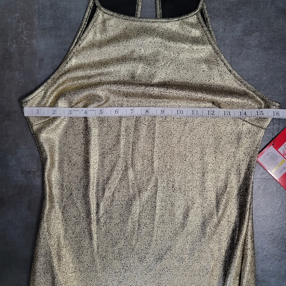 Marilyn Monroe Dress, Women's Gold Foil Bodycon Dress, Size Medium - Picture 10 of 10